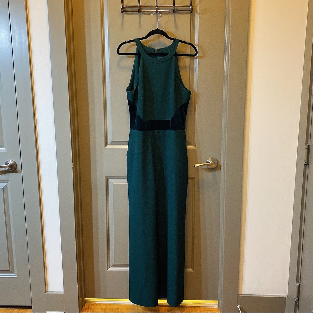 Vince Camuto Halter Jumpsuit - Hunter Green - 14